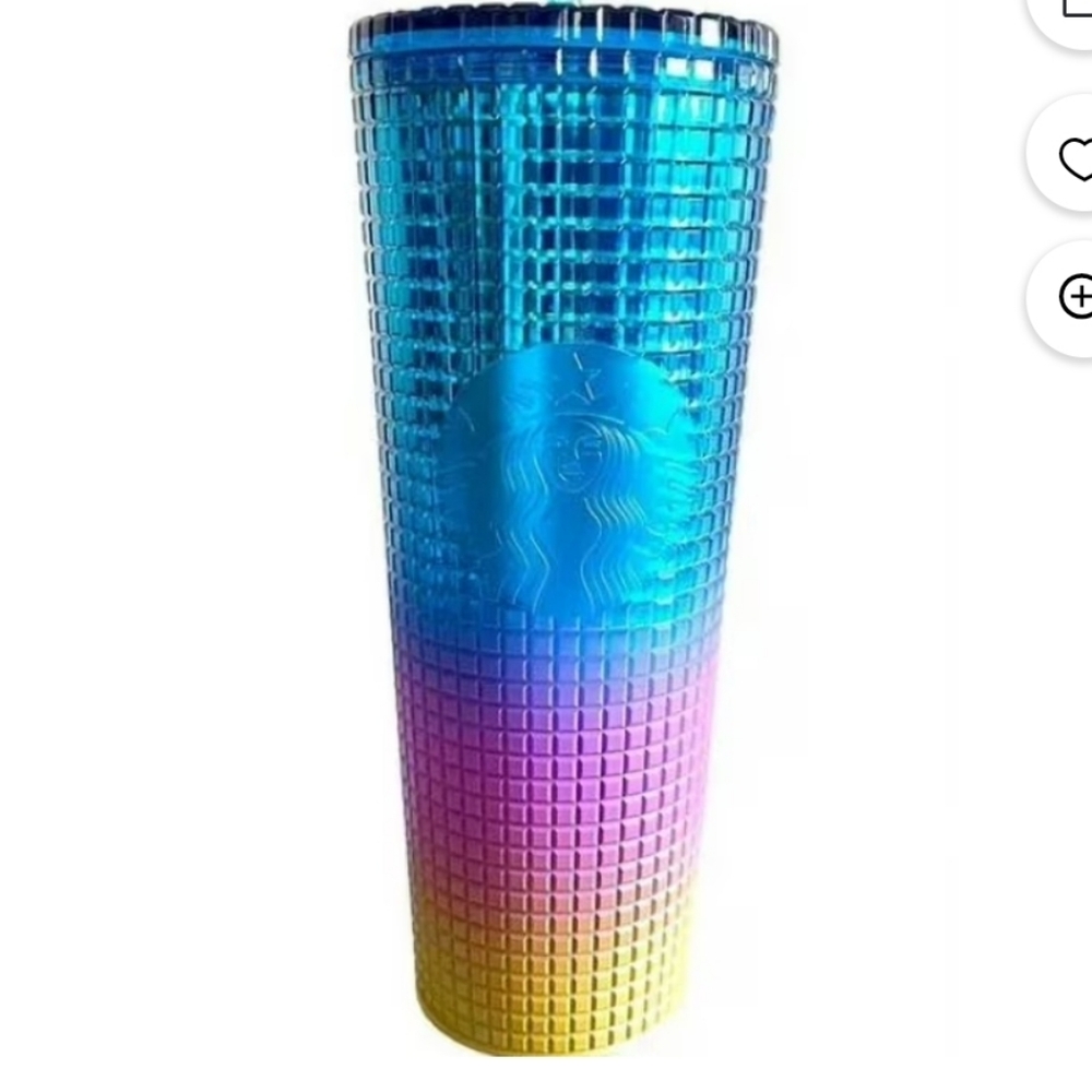Starbucks Tim Singleton Rainbow Grid Gradient Ombre Venti 24oz Tumbler. - Picture 3 of 8
